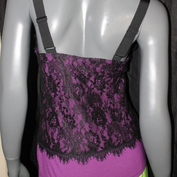 Moda International Lace Covered Top XS Small & Lg - Picture 4 of 4